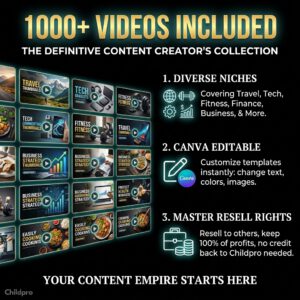 1000+ Viral Hook Videos Bundle (PLR + MRR) – TikTok, Reels & Shorts Content for Growth & Passive Income