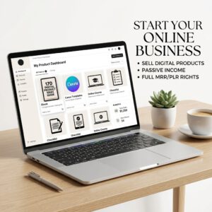 170 Digital Product Ideas PLR eBook (Editable Canva Template) – Start & Scale Your Online Business + Resell Rights